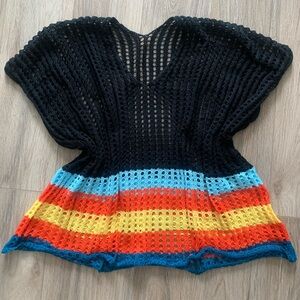 Colorful knitted Swim Cover Up